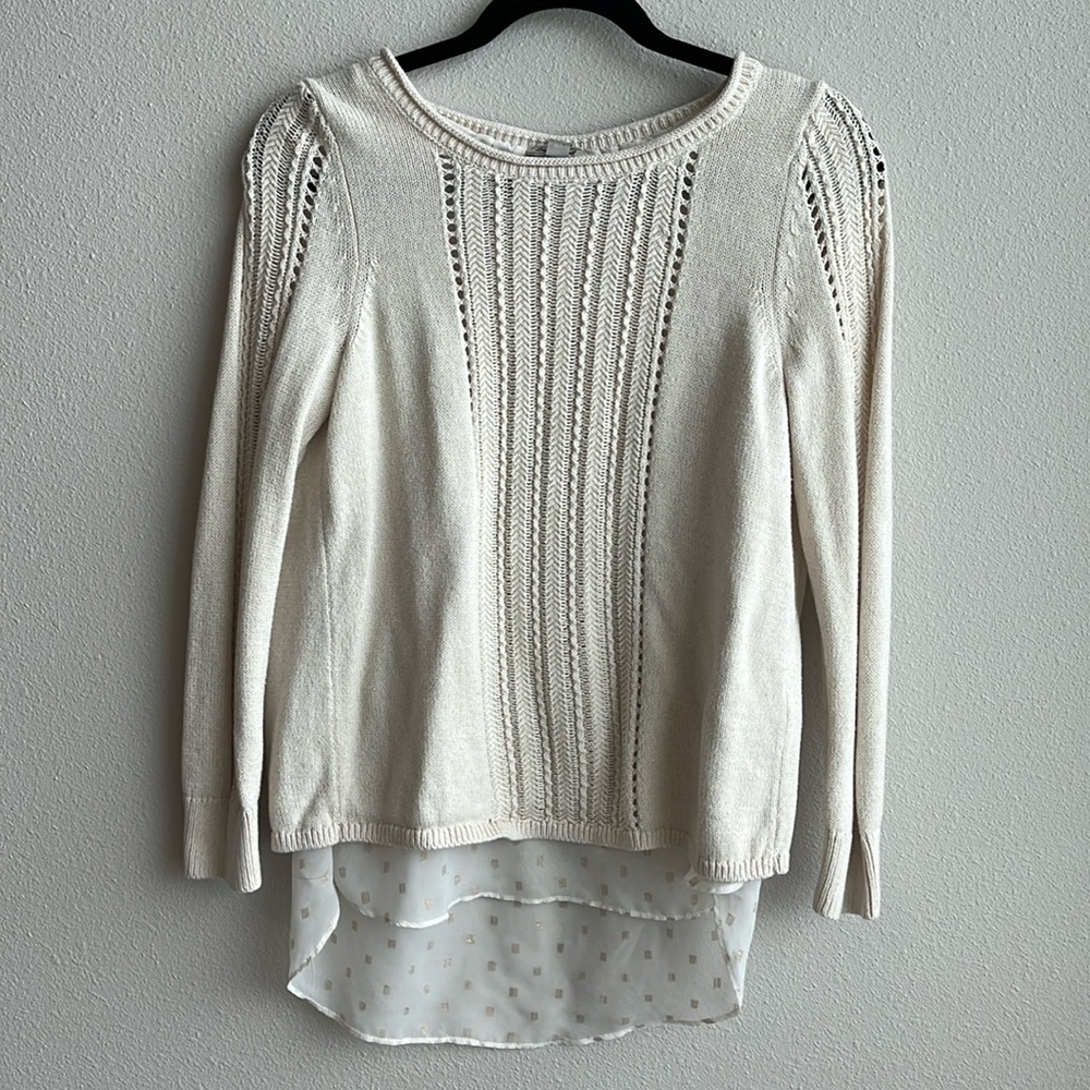 Cream Layered Lucky Brand Sweater
